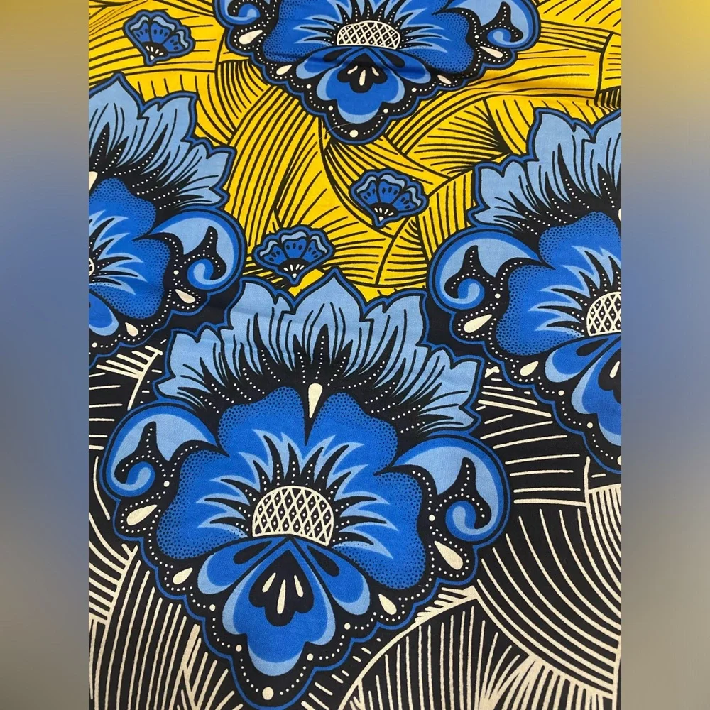 African wax print fabric, 6 yards - Picture 5 of 9